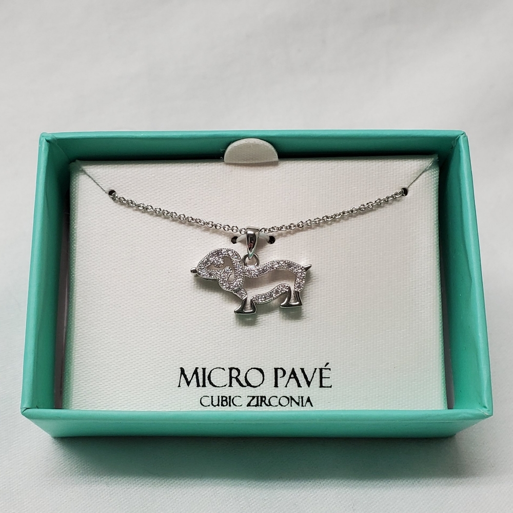 NIB Pavé CZ dog pendant - Picture 3 of 5